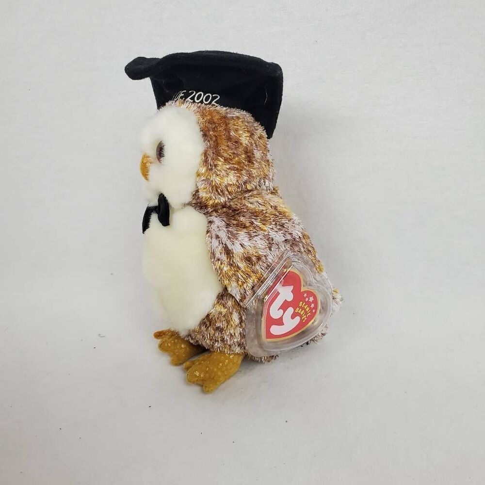 Ty Beanie Baby 2002 SMARTER Owl Stuffed Toy